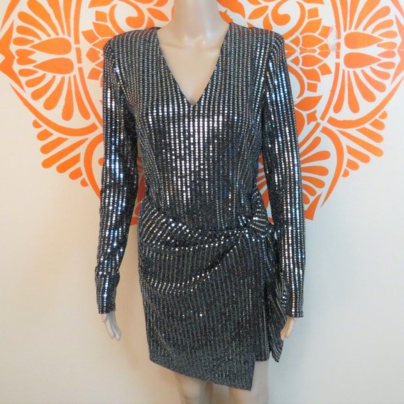 A.S.T.R The Label Dresses & Skirts - Sexy Sequin Wrap Mini Dress M